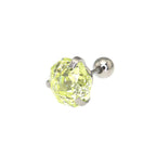 6mm Rose Cut CZ Sparkling Ear Stud