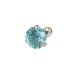 6mm Firework Cut CZ Sparkling Ear Stud