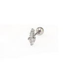 20G CZ Mini Fishbone Ear Studs