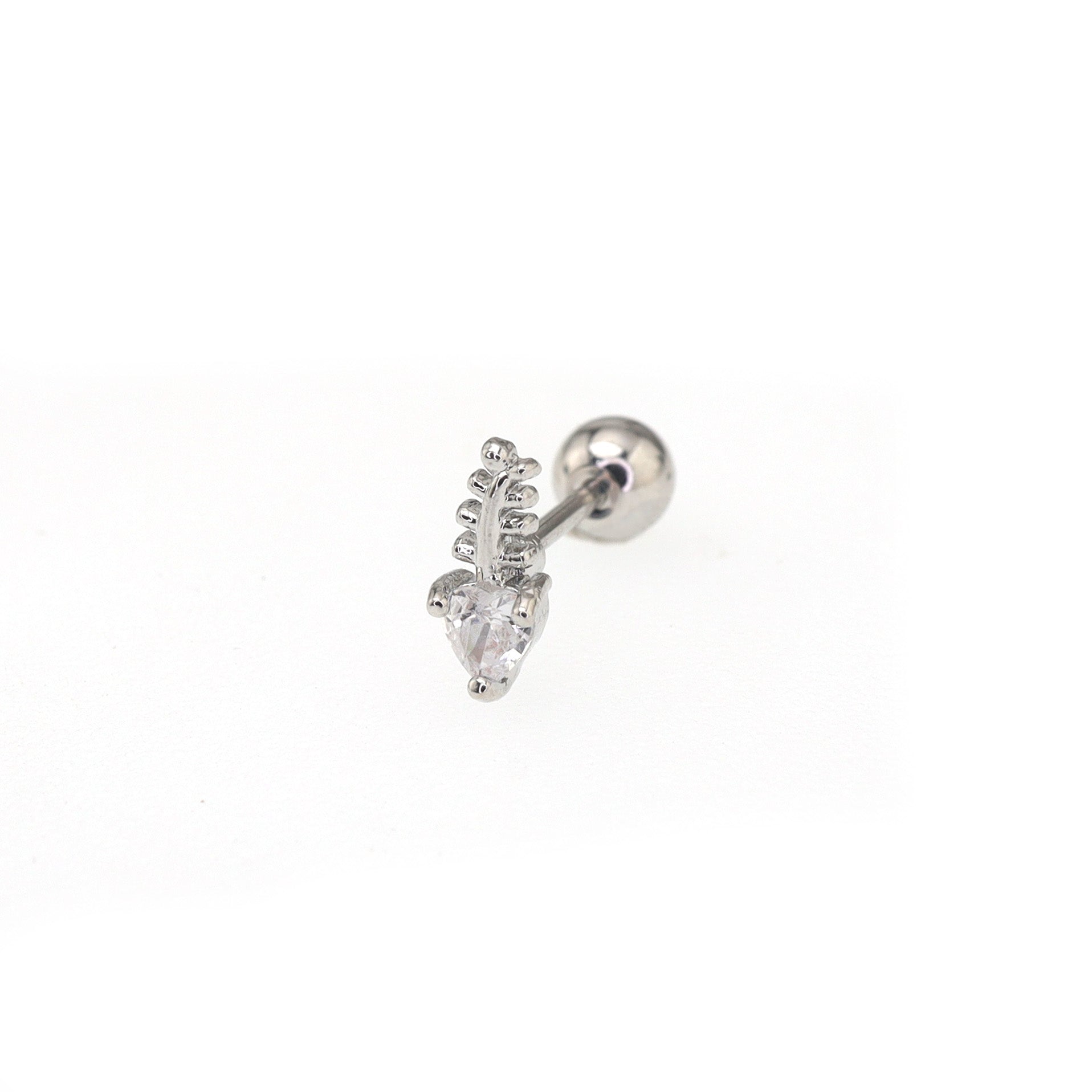 20G CZ Mini Fishbone Ear Studs