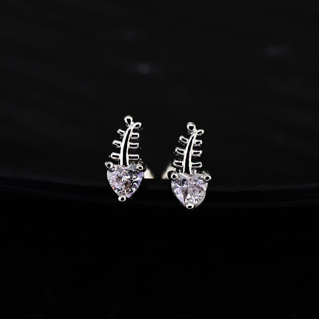 20G CZ Mini Fishbone Ear Studs