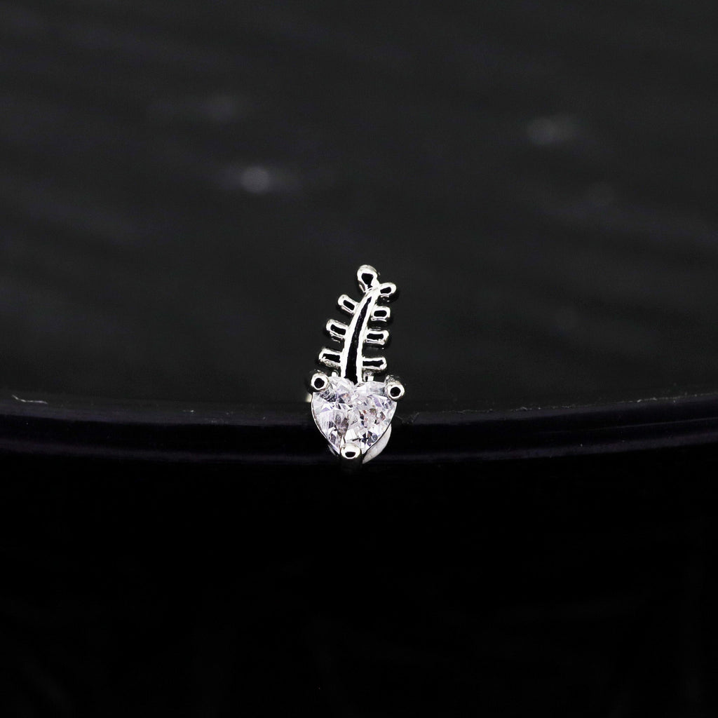 20G CZ Mini Fishbone Ear Studs