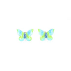 Green Gradient Resin Butterfly stainless steel Ear Studs