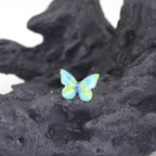 Green Gradient Resin Butterfly stainless steel Ear Studs