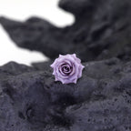 3D Purple Resin Rose Stainless Steel Ear Studs