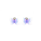 Purple Gradient Resin Butterfly stainless steel Ear Studs