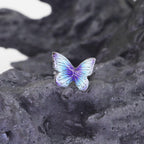 Blue Gradient Resin Butterfly Stainless Steel Ear Studs