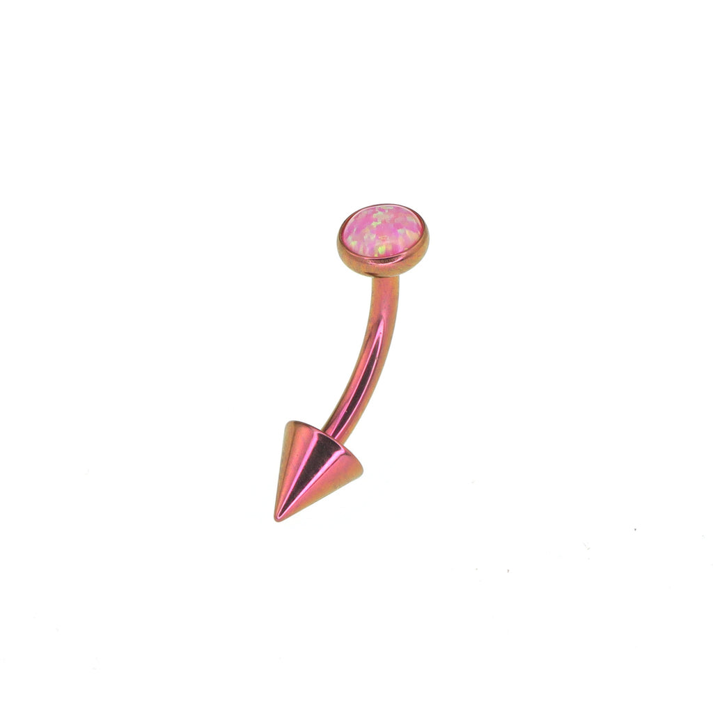 Rainbow Opal Spike Titanium Rook Jewelry