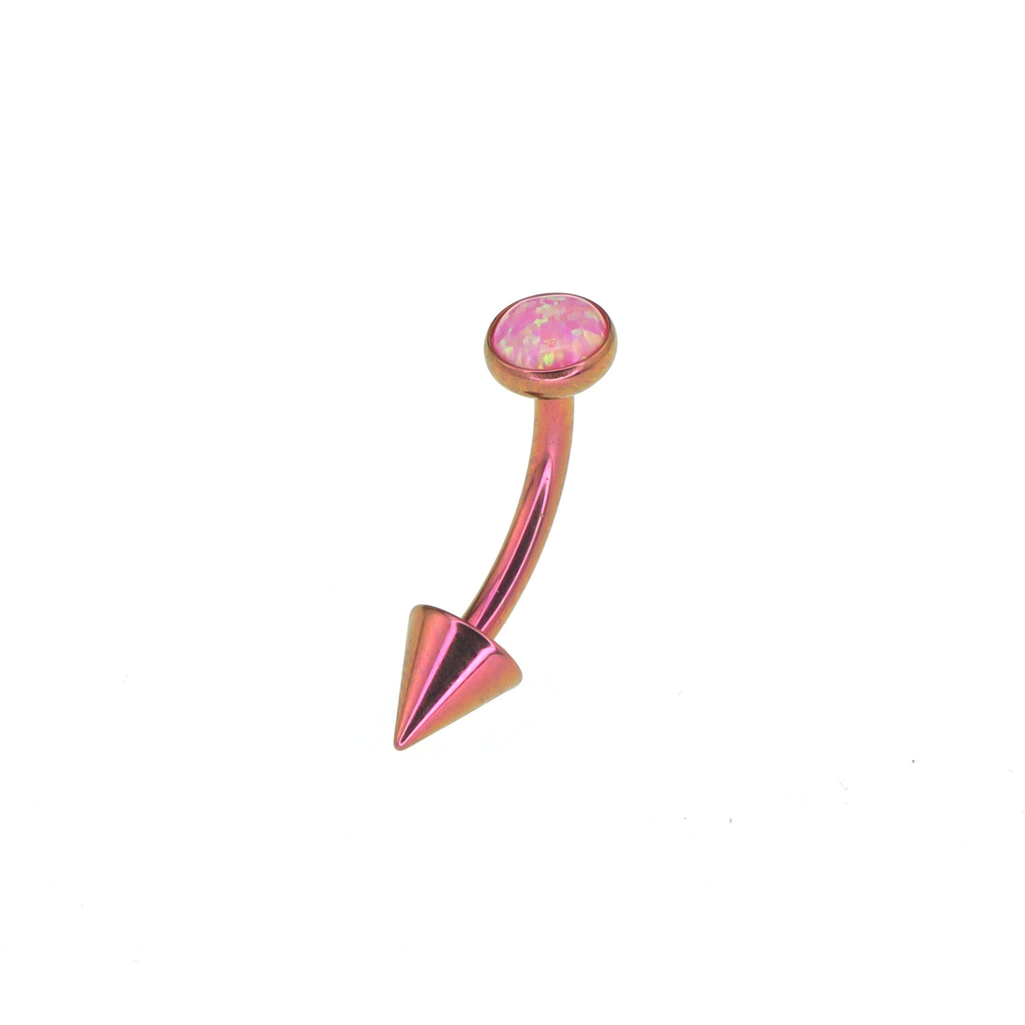 Rainbow Opal Spike Titanium Rook Jewelry