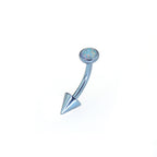 Rainbow Opal Spike Titanium Rook Jewelry