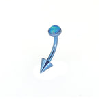 Rainbow Opal Spike Titanium Rook Jewelry