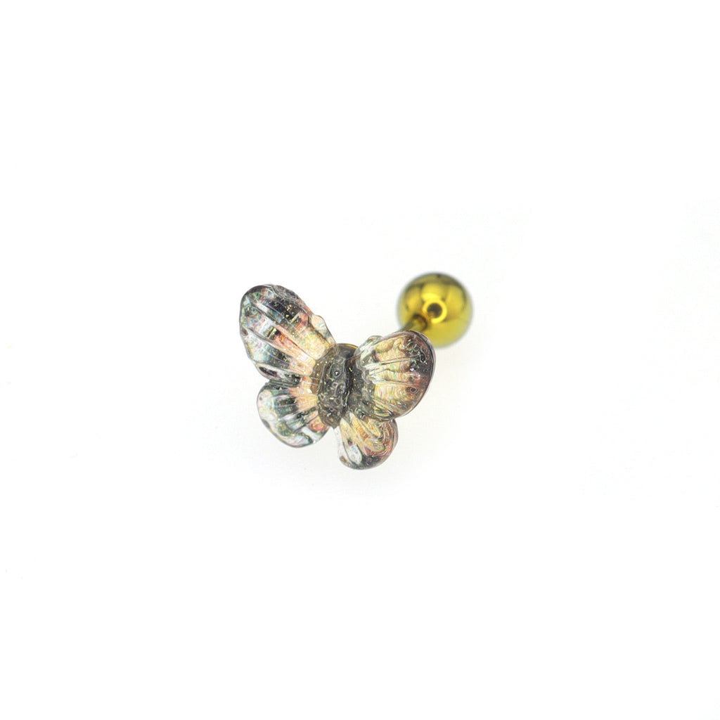 Translucent Gradient Butterfly Titanium Ear Studs