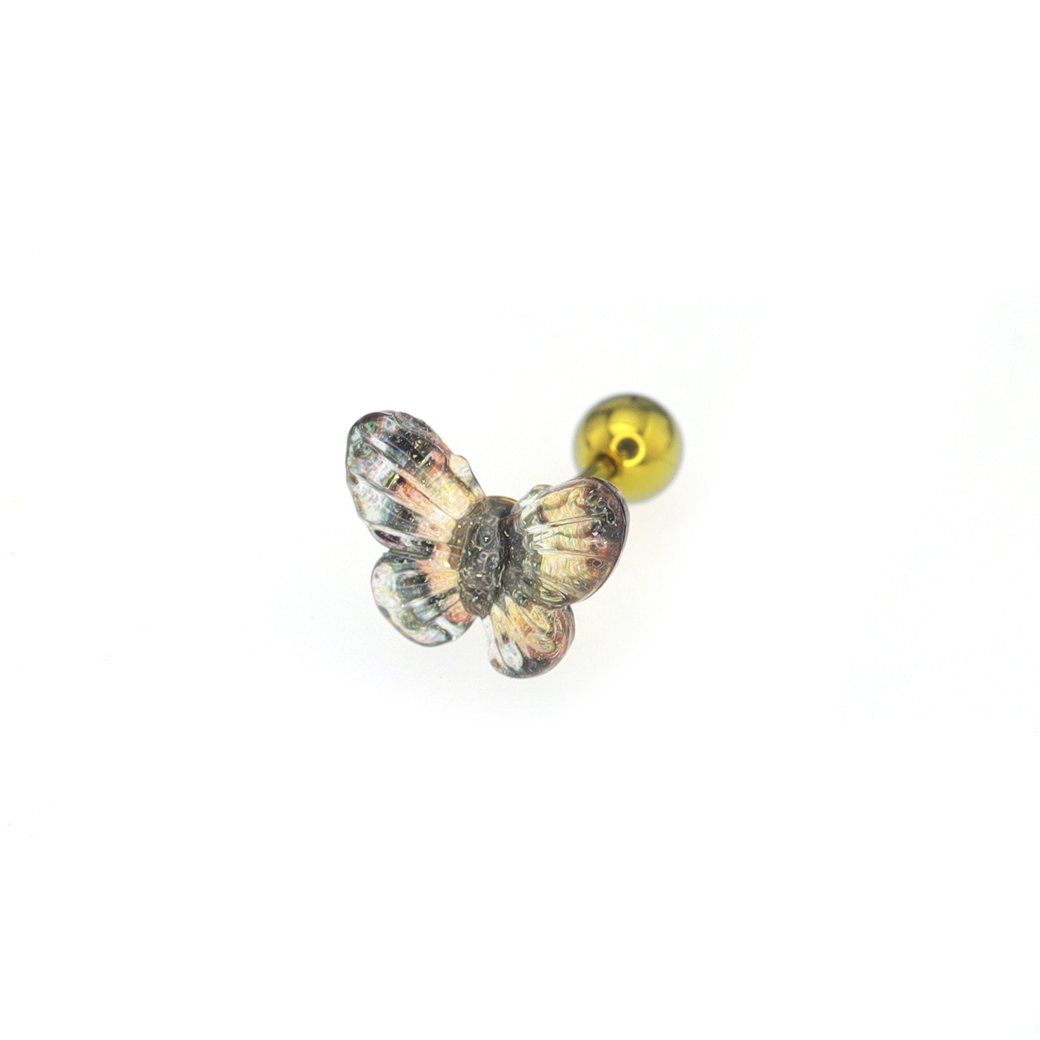 Translucent Gradient Butterfly Titanium Ear Studs