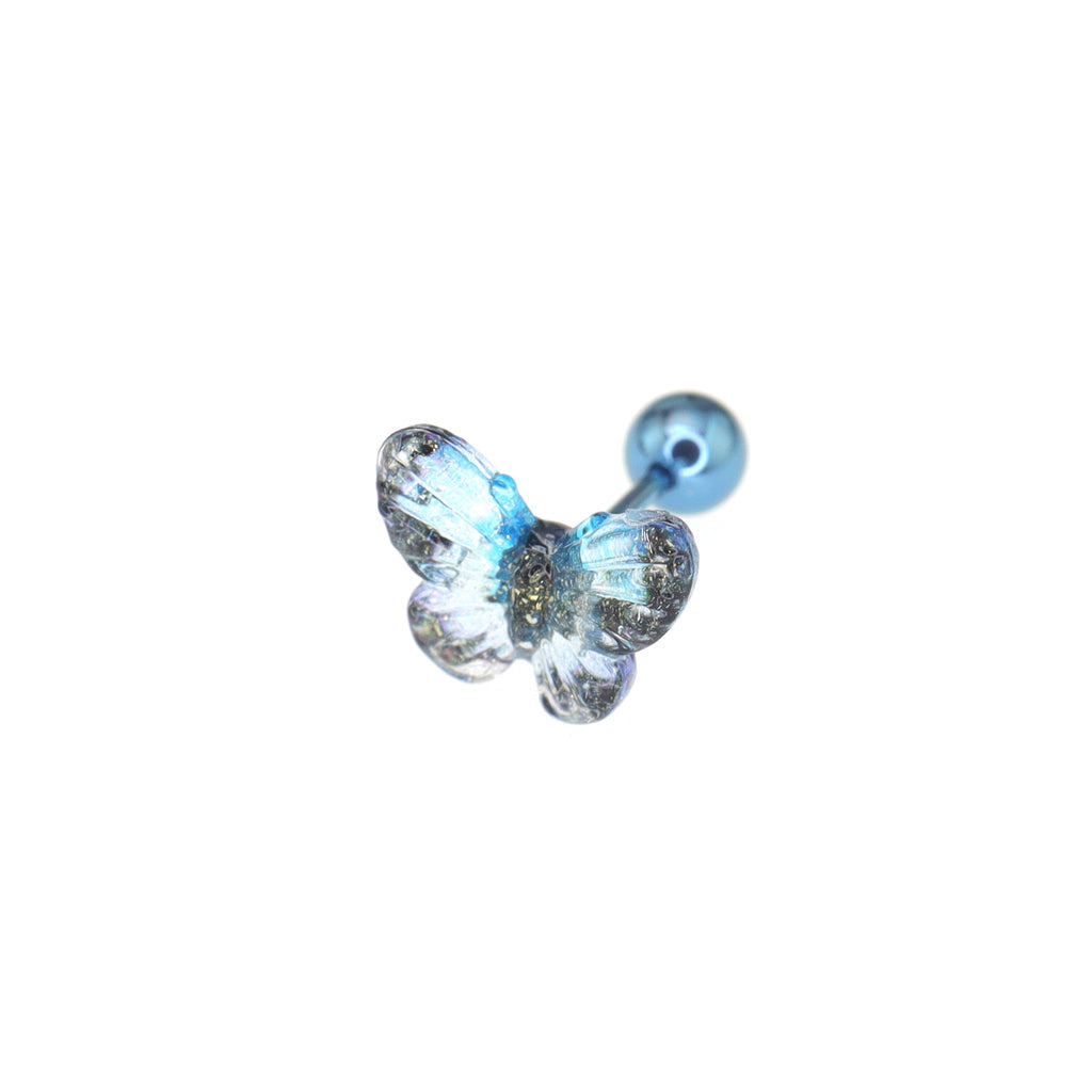 Translucent Gradient Butterfly Titanium Ear Studs