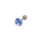 Round Gradient Tourmaline CZ Titanium Ear Studs