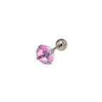 Round Gradient Tourmaline CZ Titanium Ear Studs