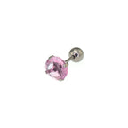 Round Gradient Tourmaline CZ Titanium Ear Studs
