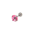 Round Gradient Tourmaline CZ Titanium Ear Studs