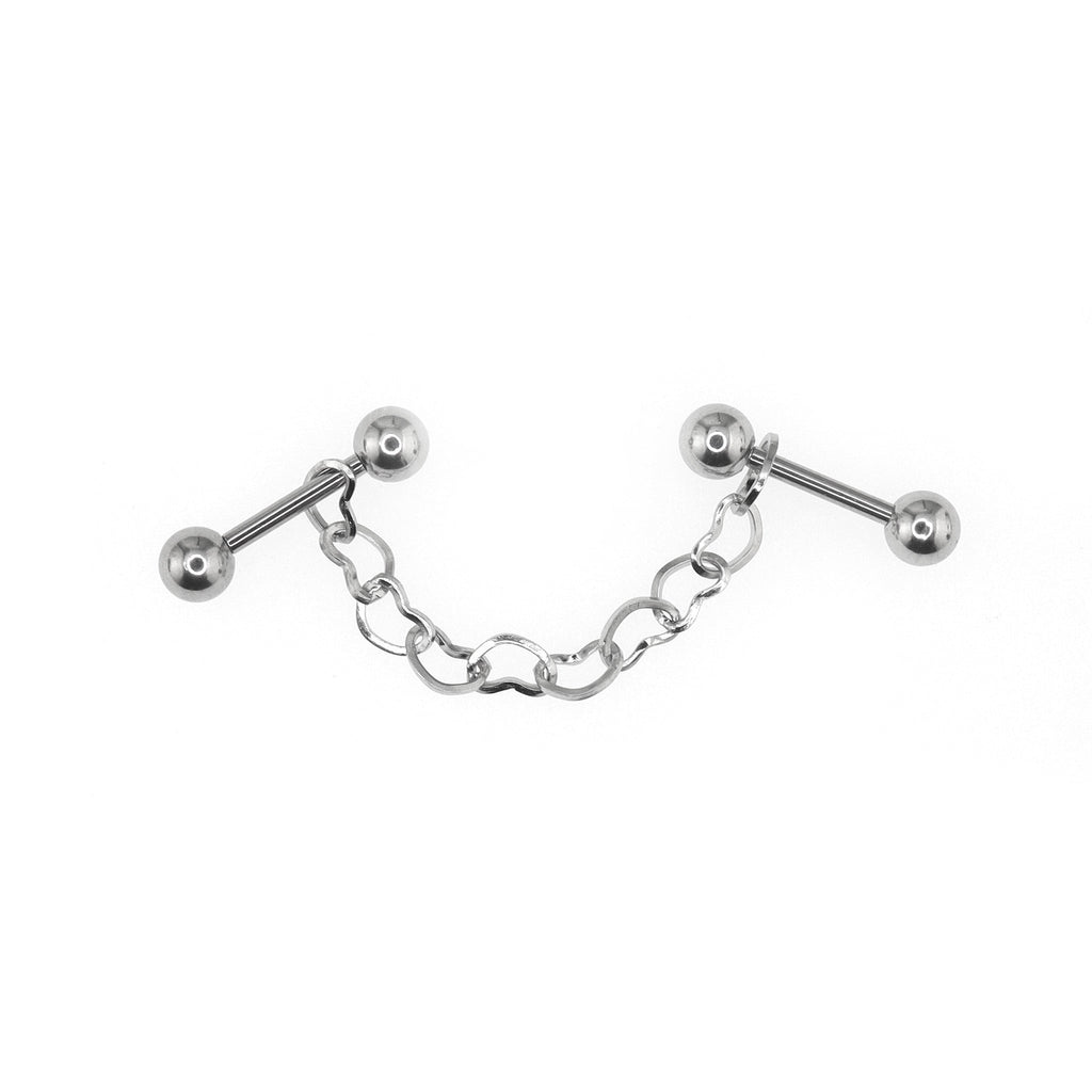 Black Heart Chain Stainless Steel Ear Chain