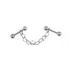 Black Heart Chain Stainless Steel Ear Chain