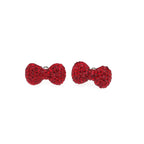High-Shine Full CZ Bow stainless steel Ear Studs