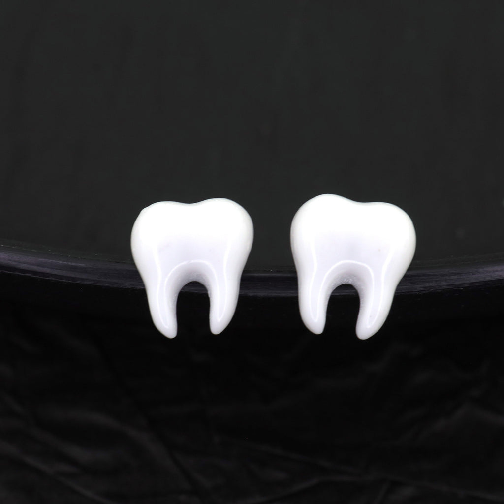 White Tooth Externally Threaded stainless steel Studs