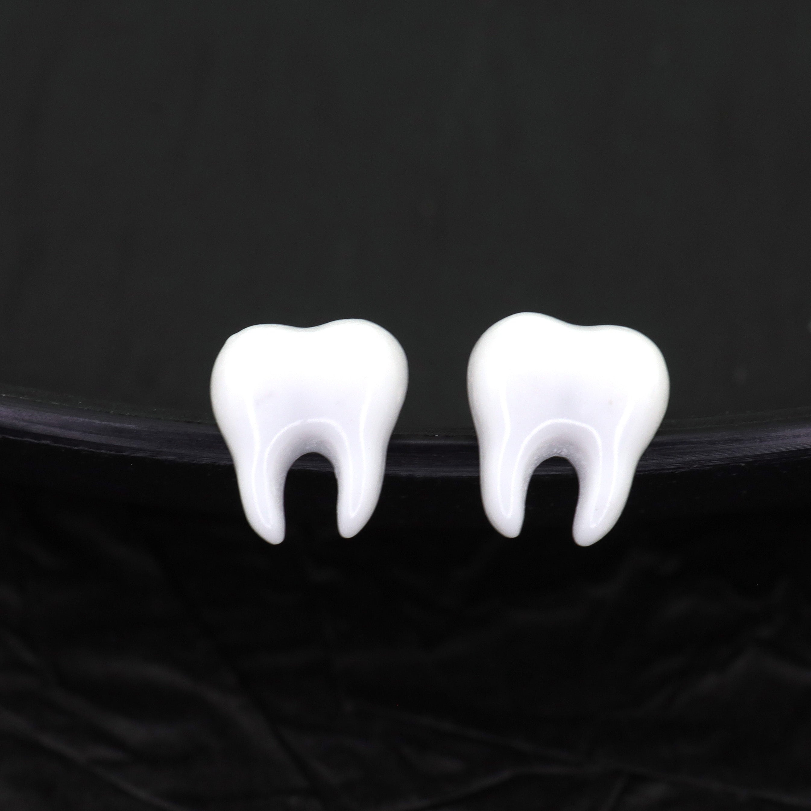 White Tooth Externally Threaded stainless steel Studs