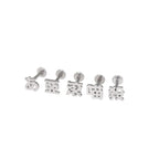 Text Engraved Internally Threaded stainless steel Studs