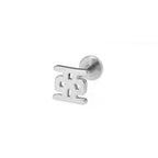Text Engraved Internally Threaded stainless steel Studs