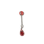 Gothic Red Teardrop Pendant Titanium Cartilage Studs