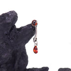 Gothic Red Teardrop Pendant Titanium Cartilage Studs