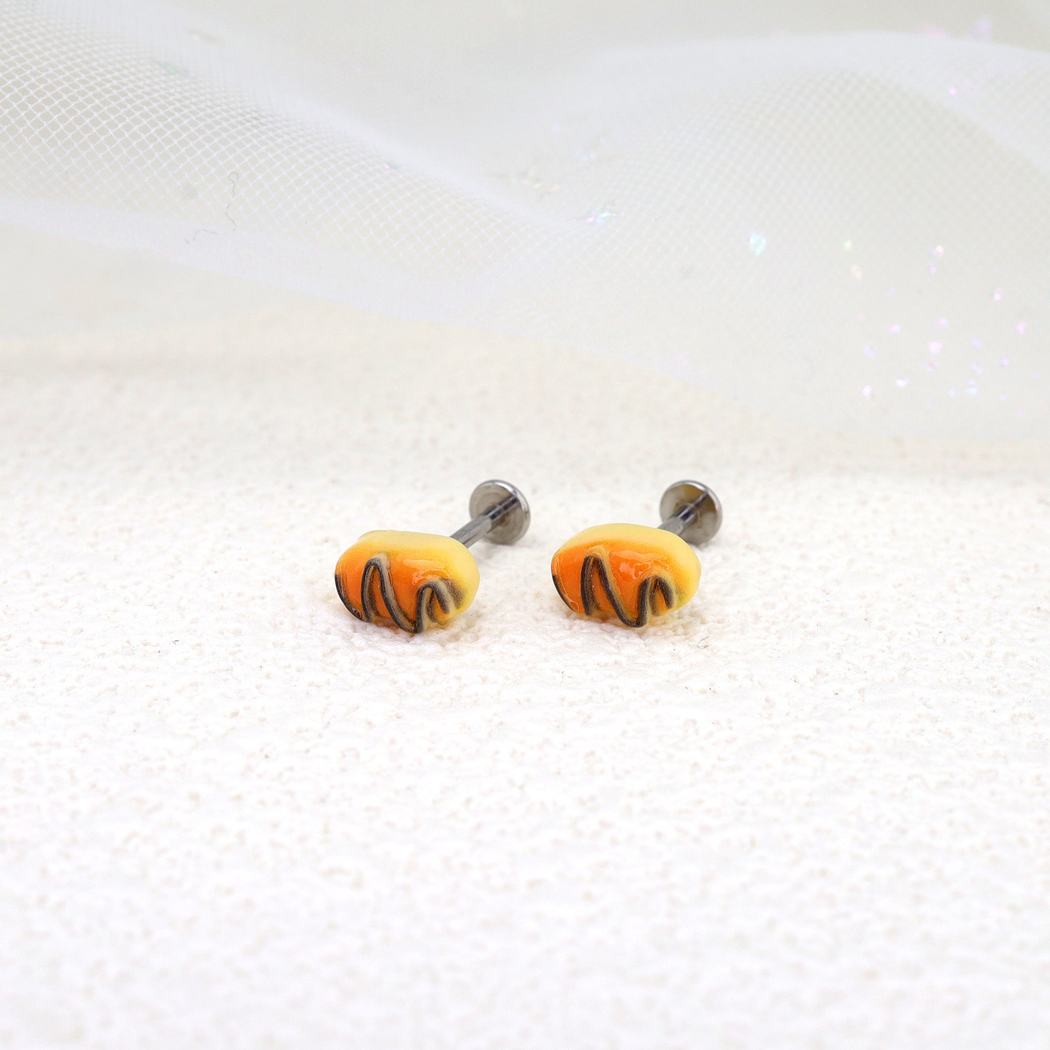 Star Baker - Chocolate Croissant Stainless Steel Ear Studs