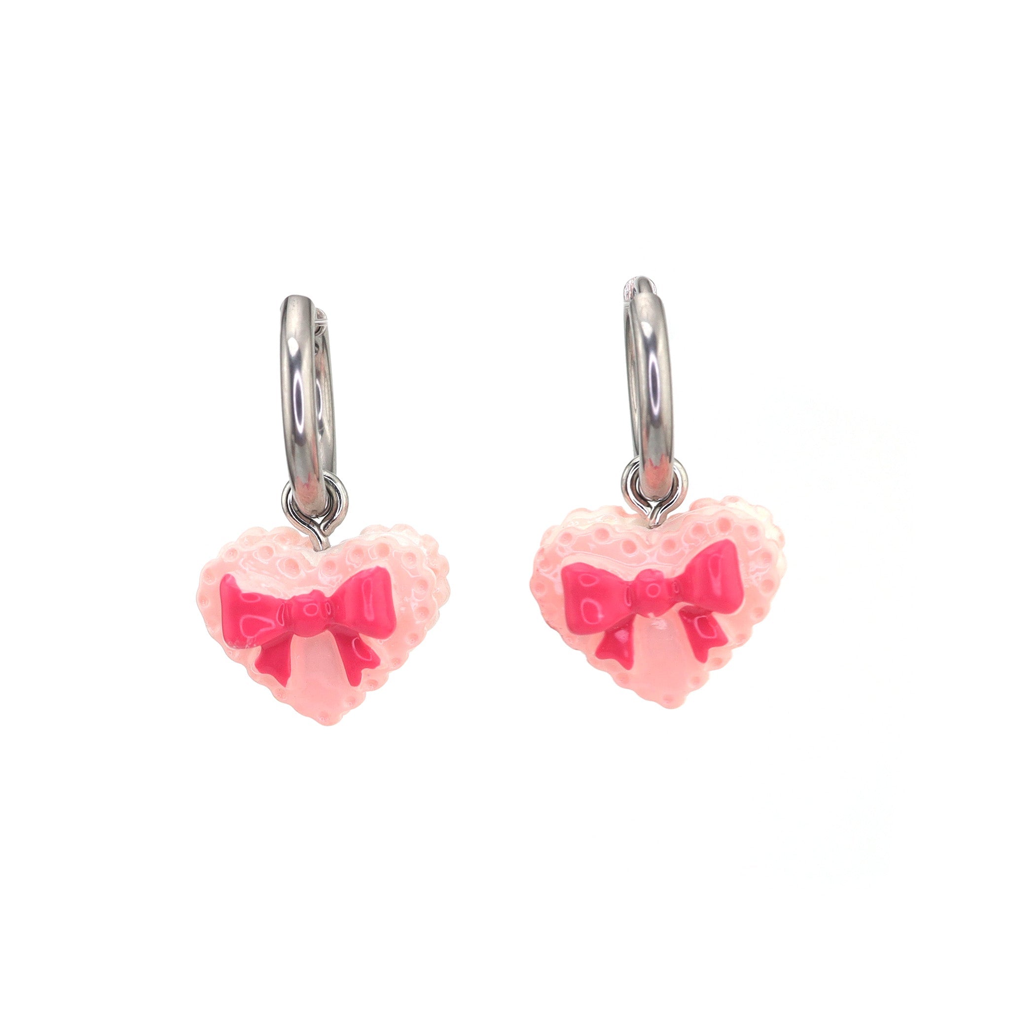 Star Baker- Cute Heart Cake Stainless Steel Earrings