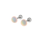 PAIR OF Satin Finish Multicolor stainless steel Ear Studs