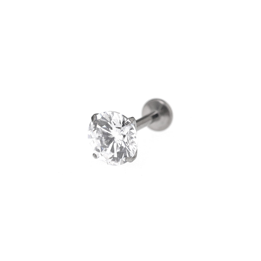 Green Heart Firework-Cut Titanium Internally Threaded Studs