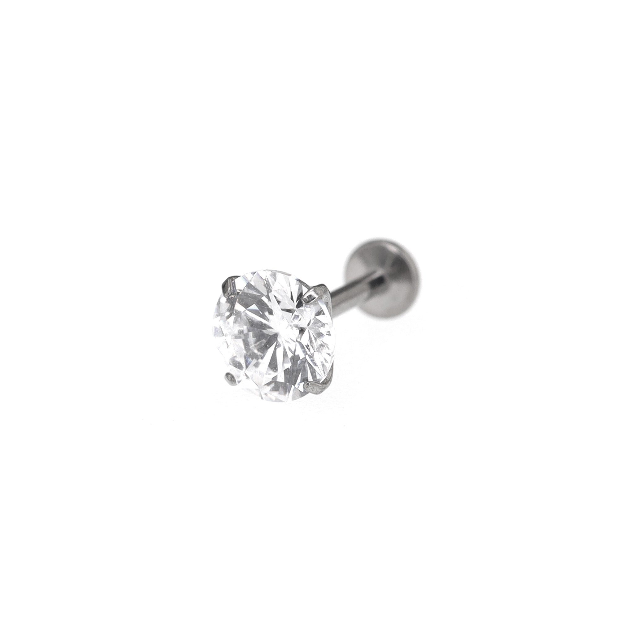 Green Heart Firework-Cut Titanium Internally Threaded Studs