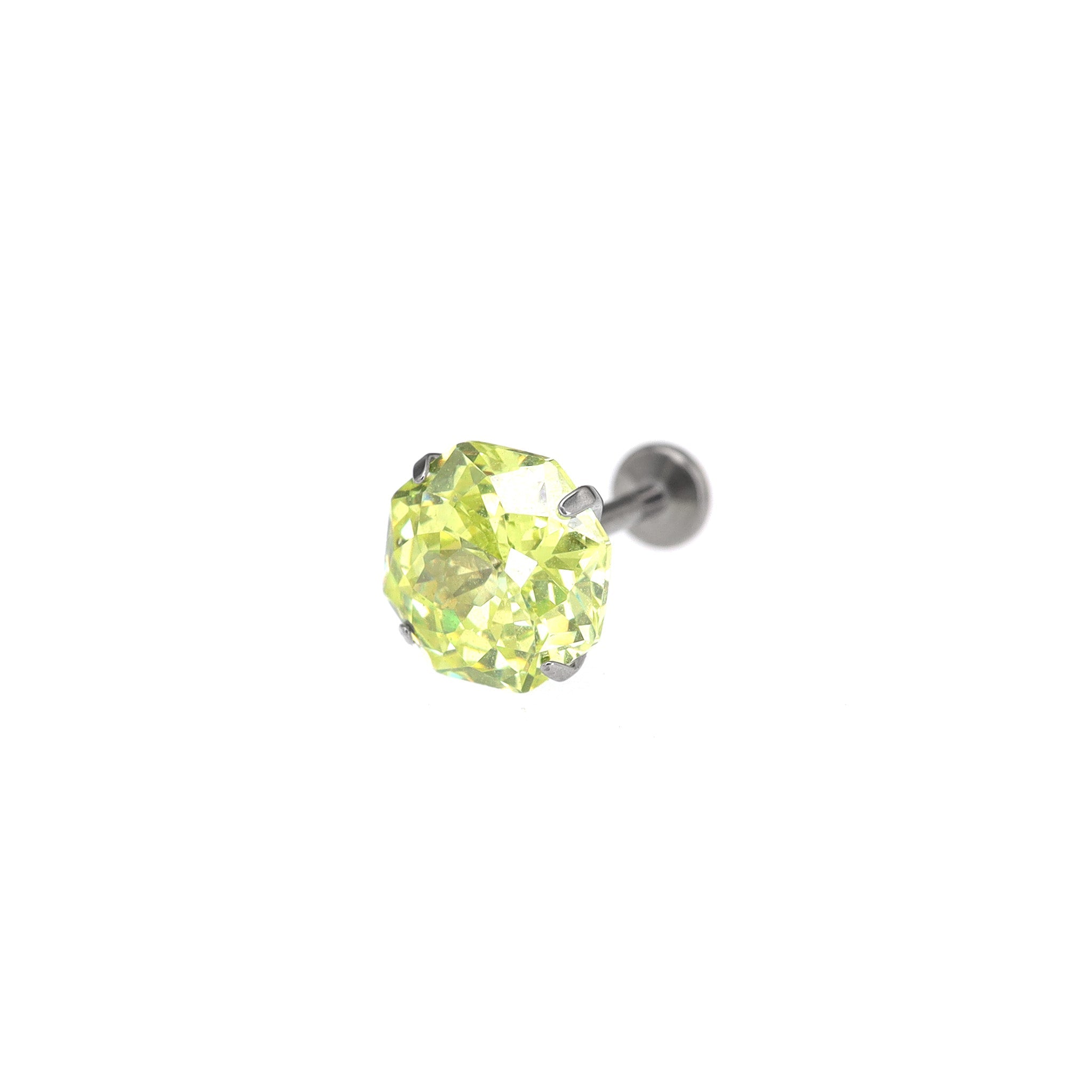 High-Shine CZ Bouquet Internally Threaded Titanium Studs