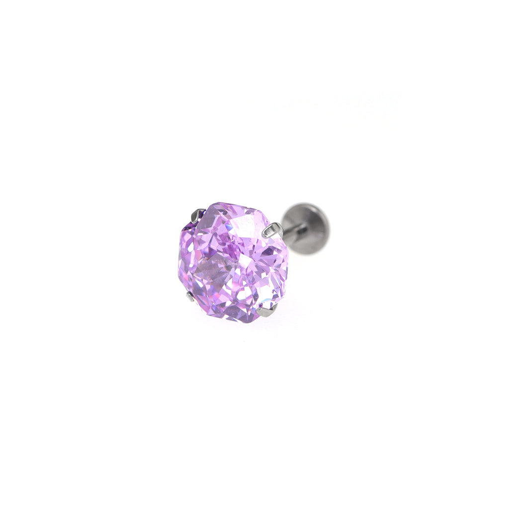 High-Shine CZ Bouquet Internally Threaded Titanium Studs