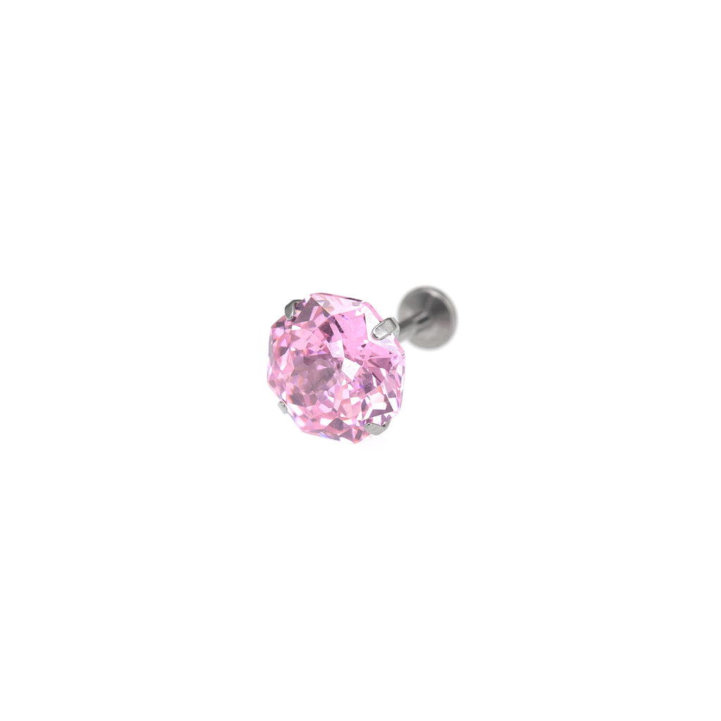 High-Shine CZ Bouquet Internally Threaded Titanium Studs
