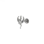 Moon & Snake Internally Threaded Titanium Ear Studs