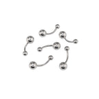 6PCS Ball Stainless Steel Basic Belly Rings Set