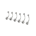 6PCS Ball Stainless Steel Basic Belly Rings Set