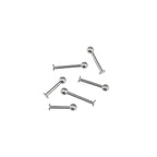 6PCS Flat Back Stainless Steel Tongue Stud Set