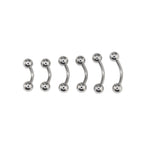 6PCS Ball Stainless Steel Belly Rings Set