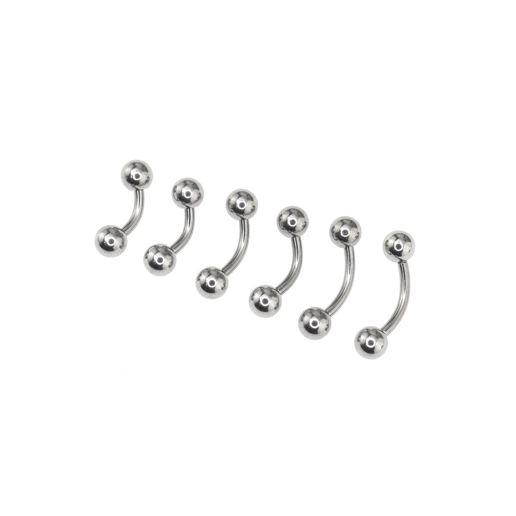 6PCS Ball Stainless Steel Belly Rings Set