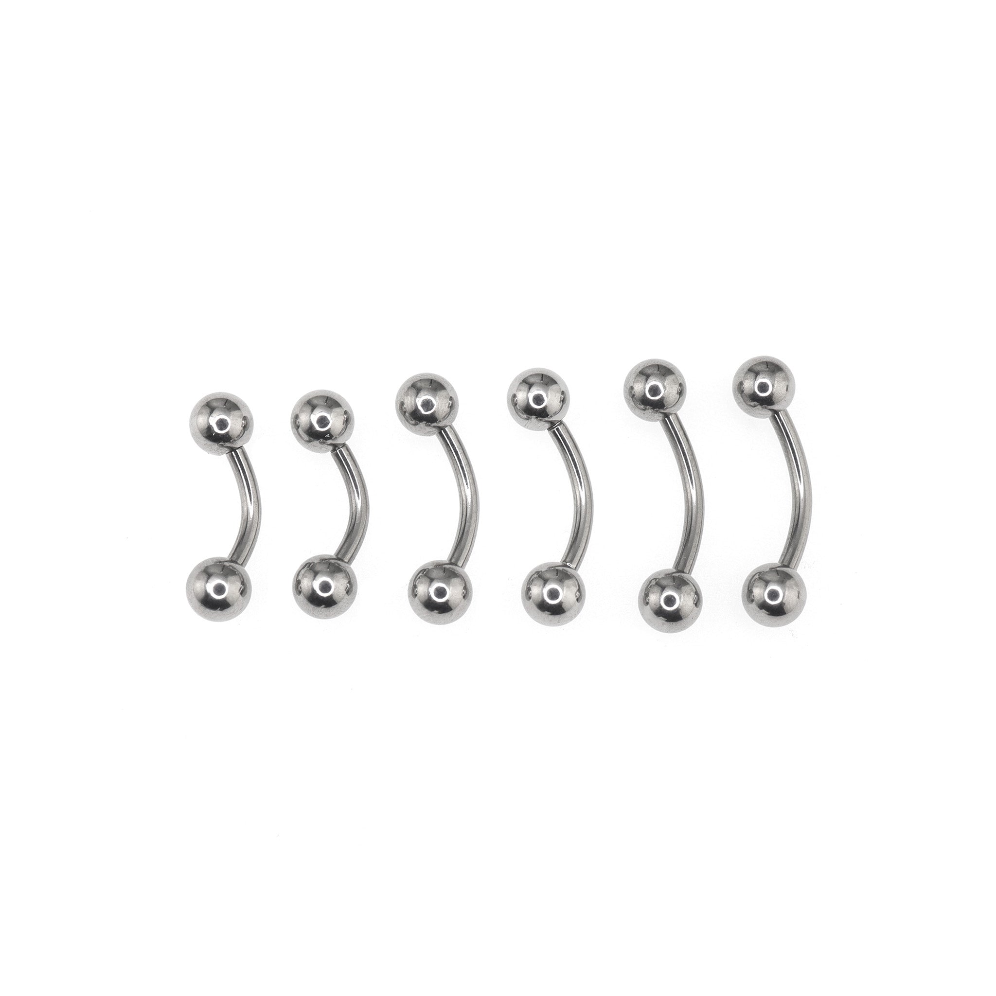 6PCS Ball Stainless Steel Belly Rings Set
