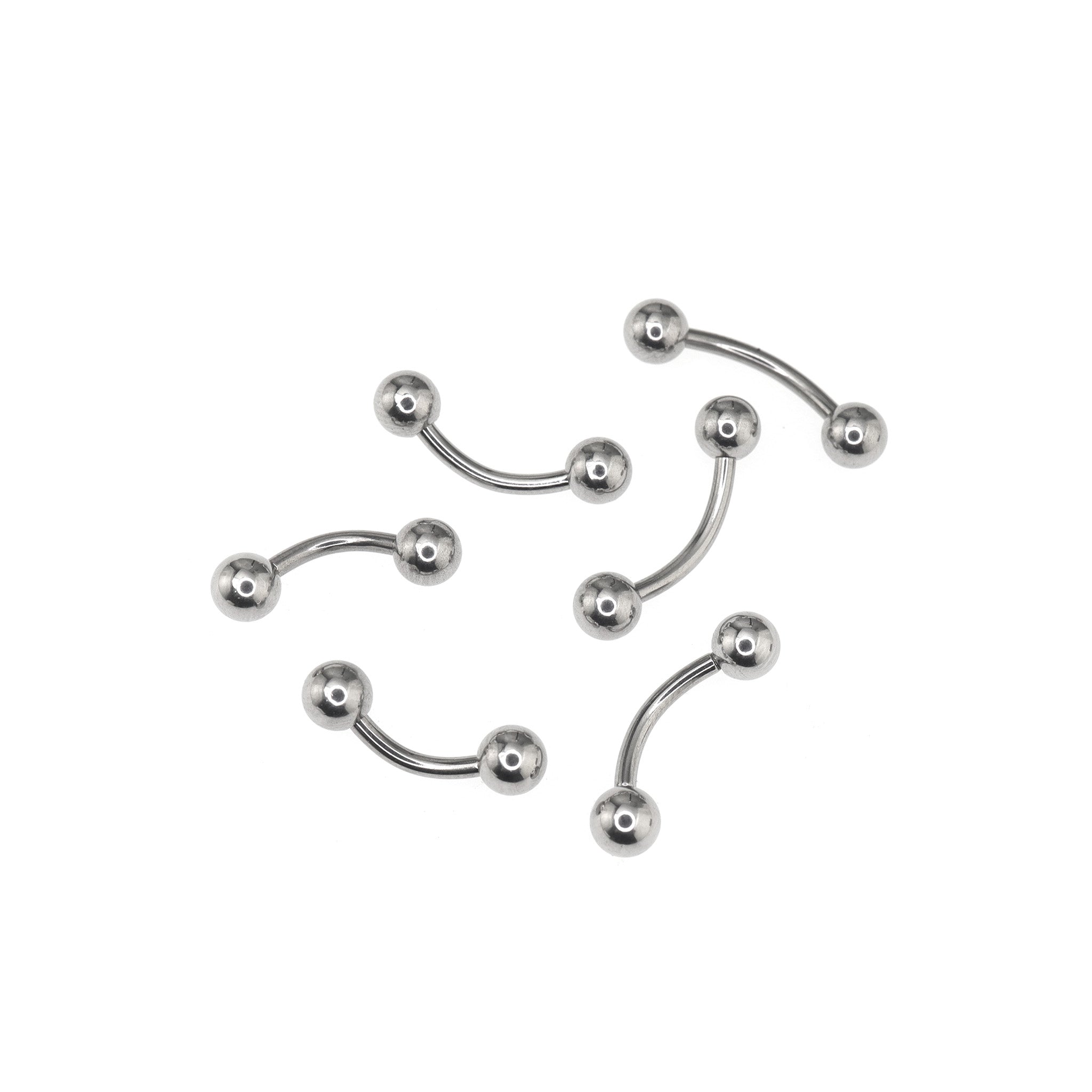 6PCS Ball Stainless Steel Belly Rings Set