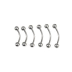 6PCS Ball Stainless Steel Belly Rings Set