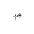 Minimalist Four-Point Star Internally Threaded Titanium Studs
