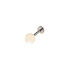 Pearl Internally Threaded Titanium Ear Studs